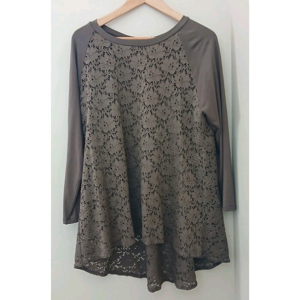 New Comfy USA Lace Tunic Top